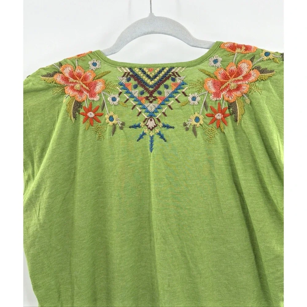 Johnny Was Sentries Tunic Womens Size S‎ Embroidered Boho Festival Fairy